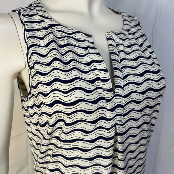 Ellie Kai navy and white sleeveless tunic dress, size 4 - Picture 2 of 5